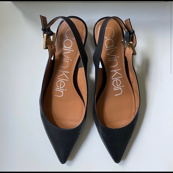 Calvin Klein Sling Back Kitten Heels - Picture 2 of 4